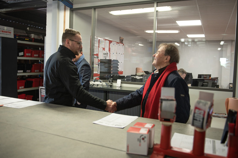 Moments de partage entre Marcel Braud, MANITOU, et l'équipe SOFIMA