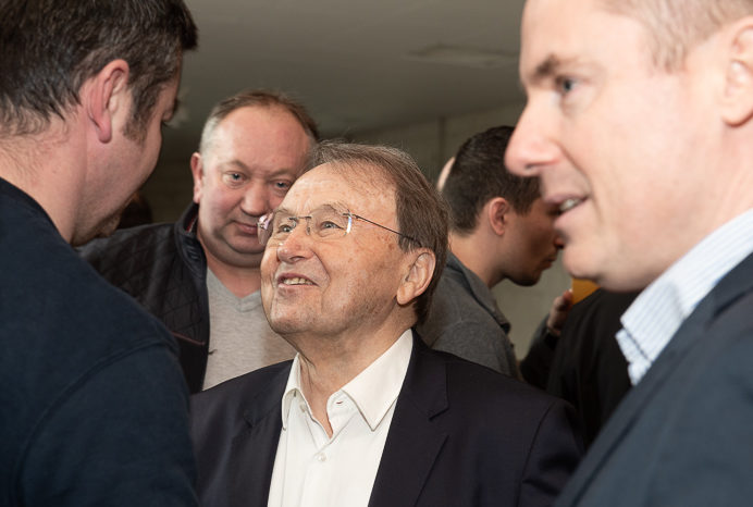 Moments de partage entre Marcel Braud, MANITOU, et l'équipe SOFIMA