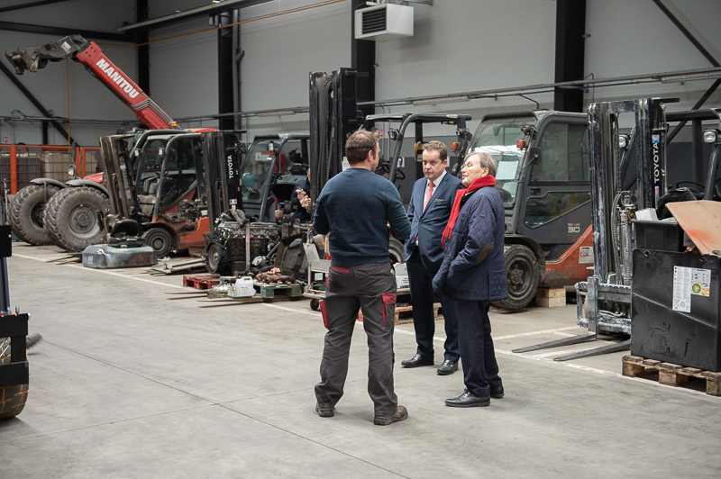 Moments de partage entre Marcel Braud, MANITOU, et l'équipe SOFIMA