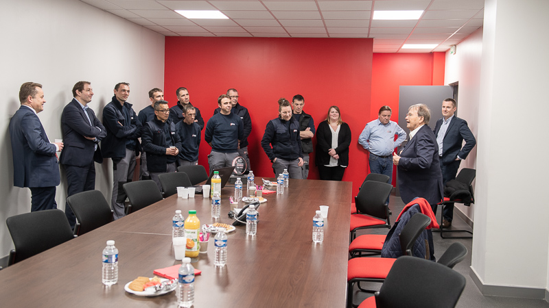 Moments de partage entre Marcel Braud, MANITOU, et l'équipe SOFIMA