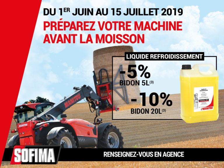 Promo liquide refroidissement MANITOU SOFIMA