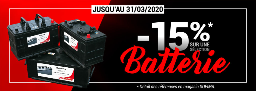 Promotion batterie chariot MANITOU