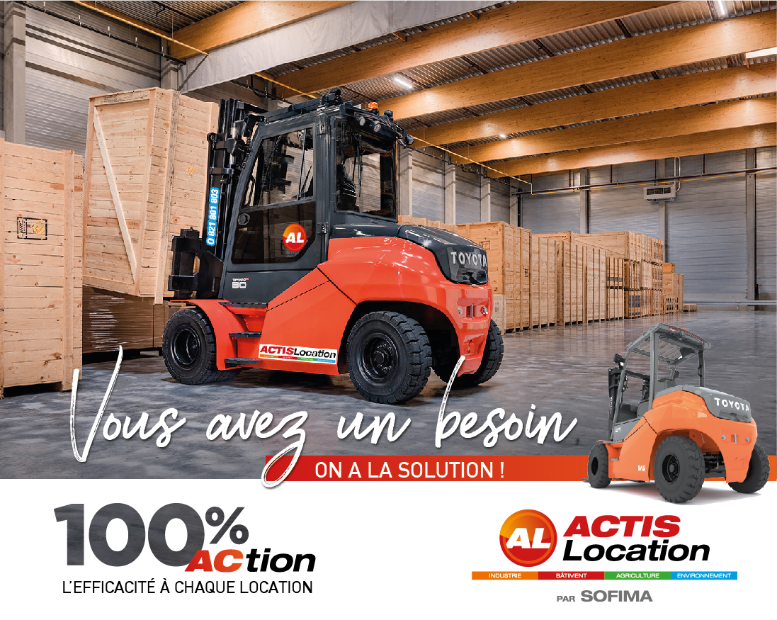 Chariot électrique gros tonnage TOYOTA TRAIGO 80 à la location chez ACTIS LOCATION par SOFIMA