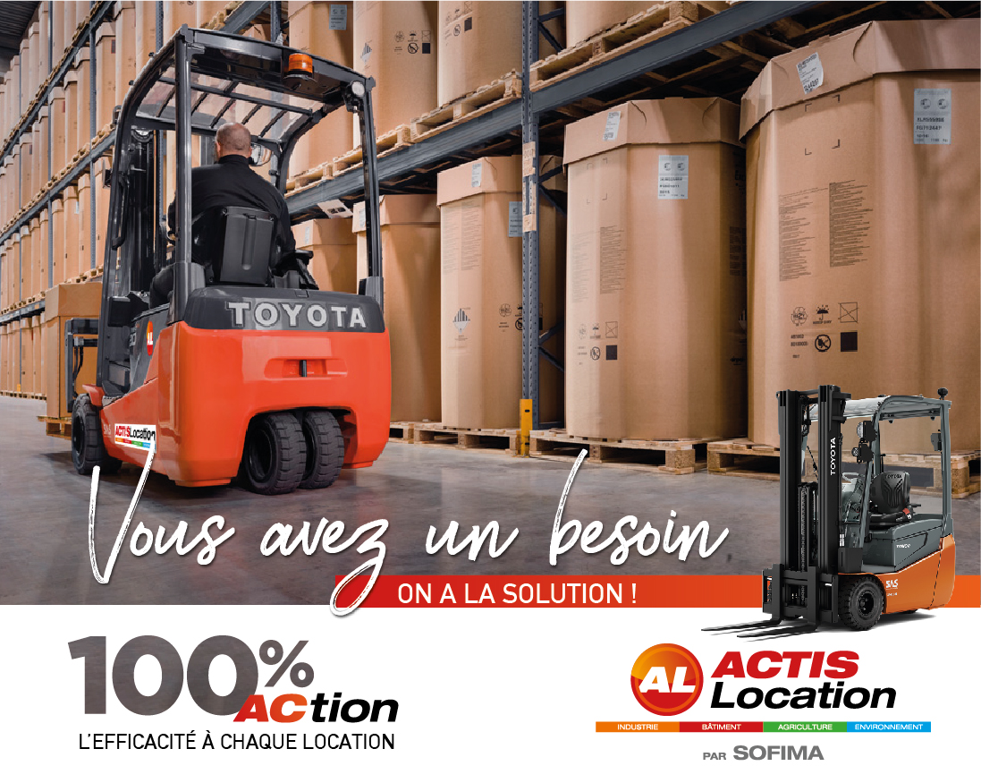 TOYOTA TRAIGO – chariot frontal électrique à louer chez ACTIS Location par SOFIMA
