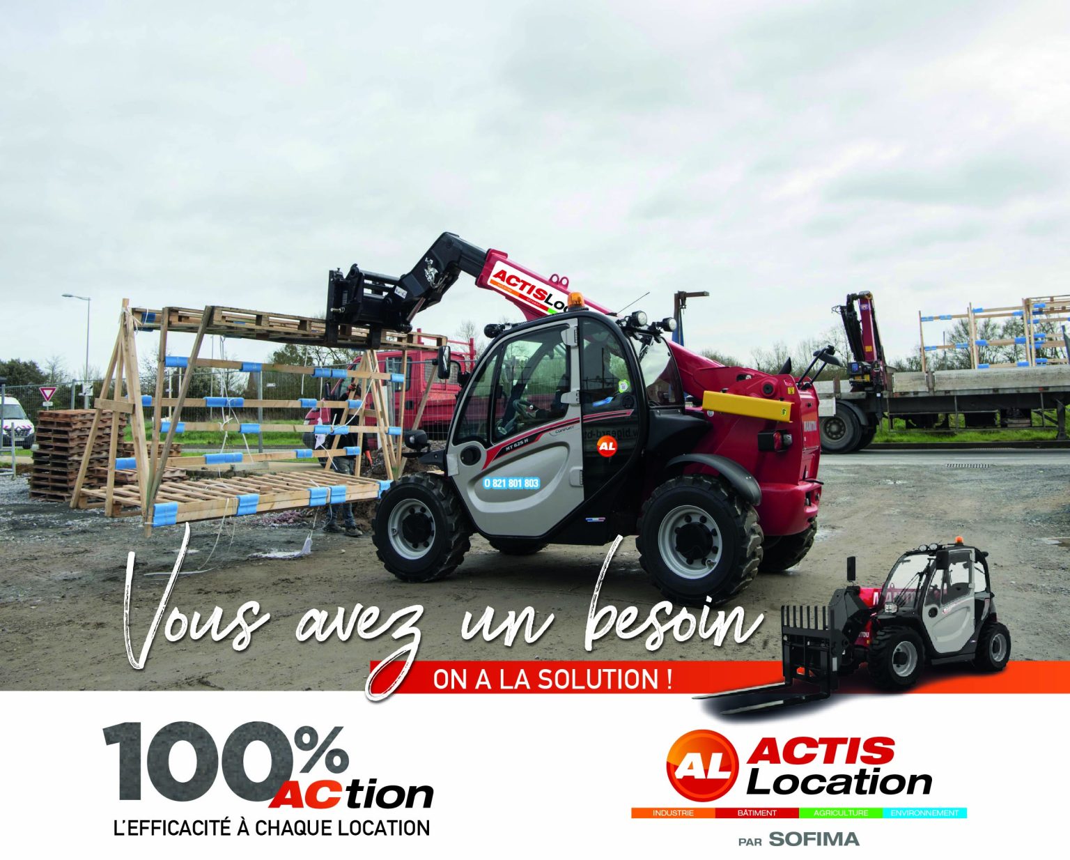 chariots télescopiques compacts MANITOU dispo à la location par ACTIS Location par SOFIMA