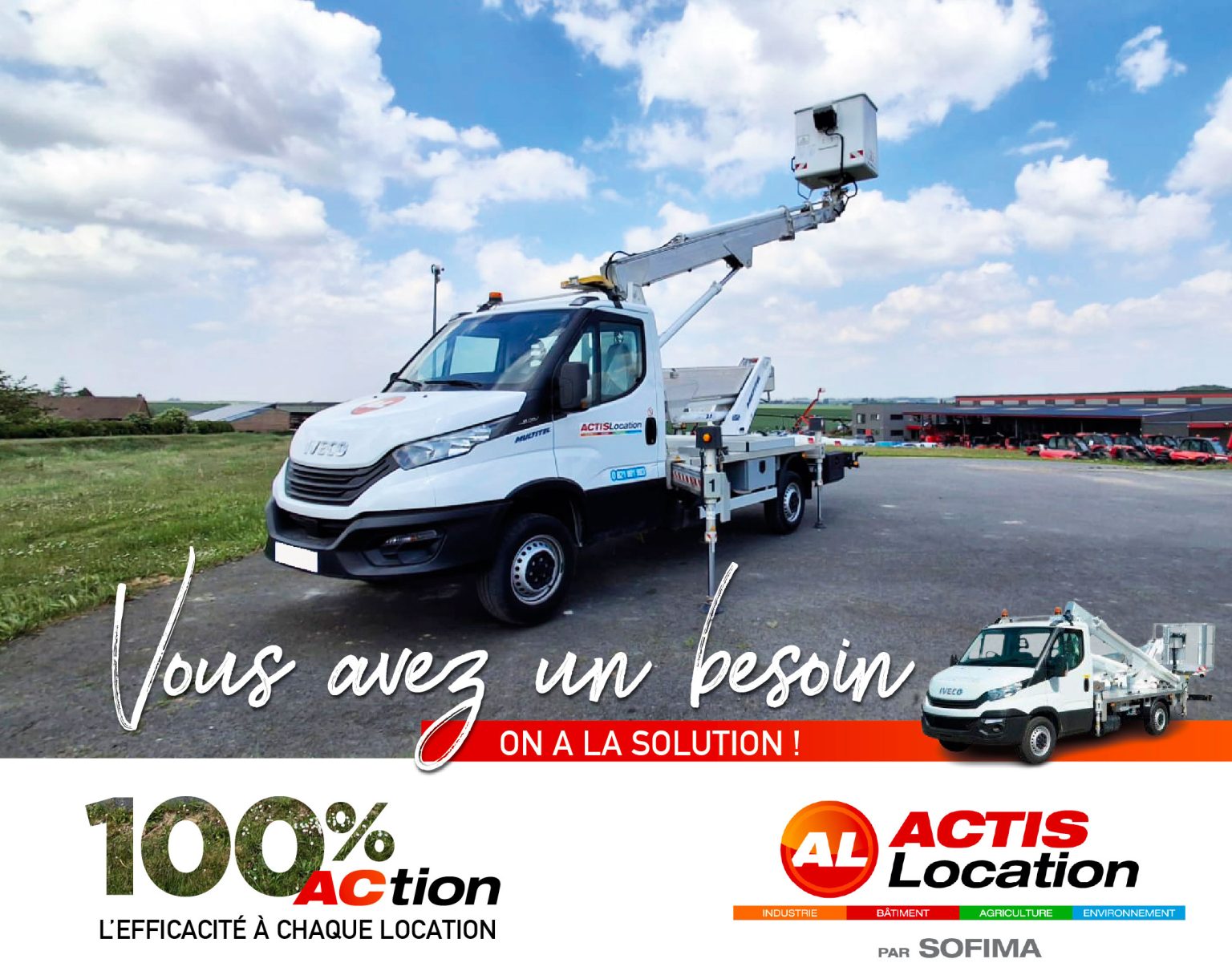 IVECO 21 m – camion nacelle à louer chez ACTIS Location par SOFIMA