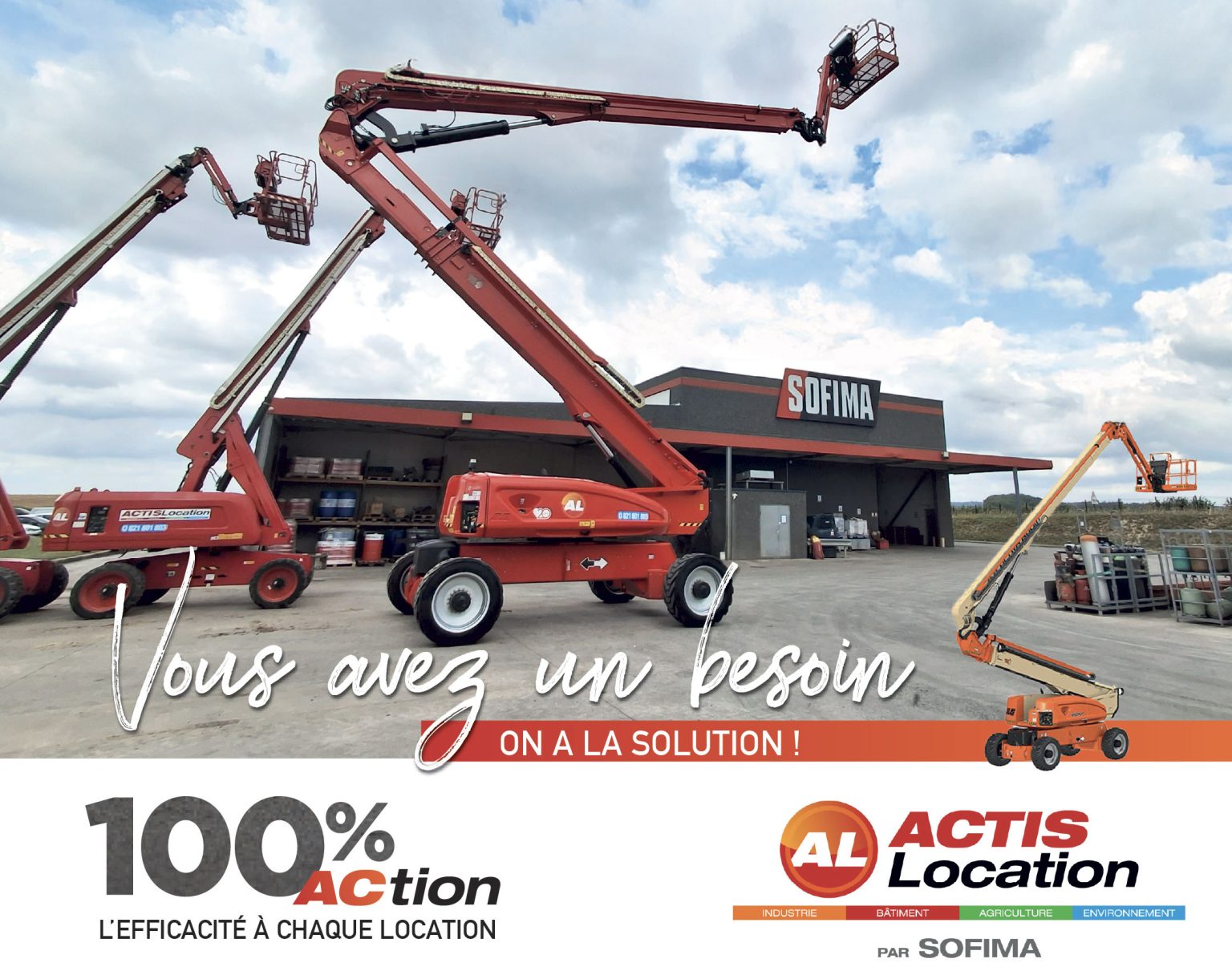 Nacelle JLG dispo chez ACTIS Location par SOFIMA