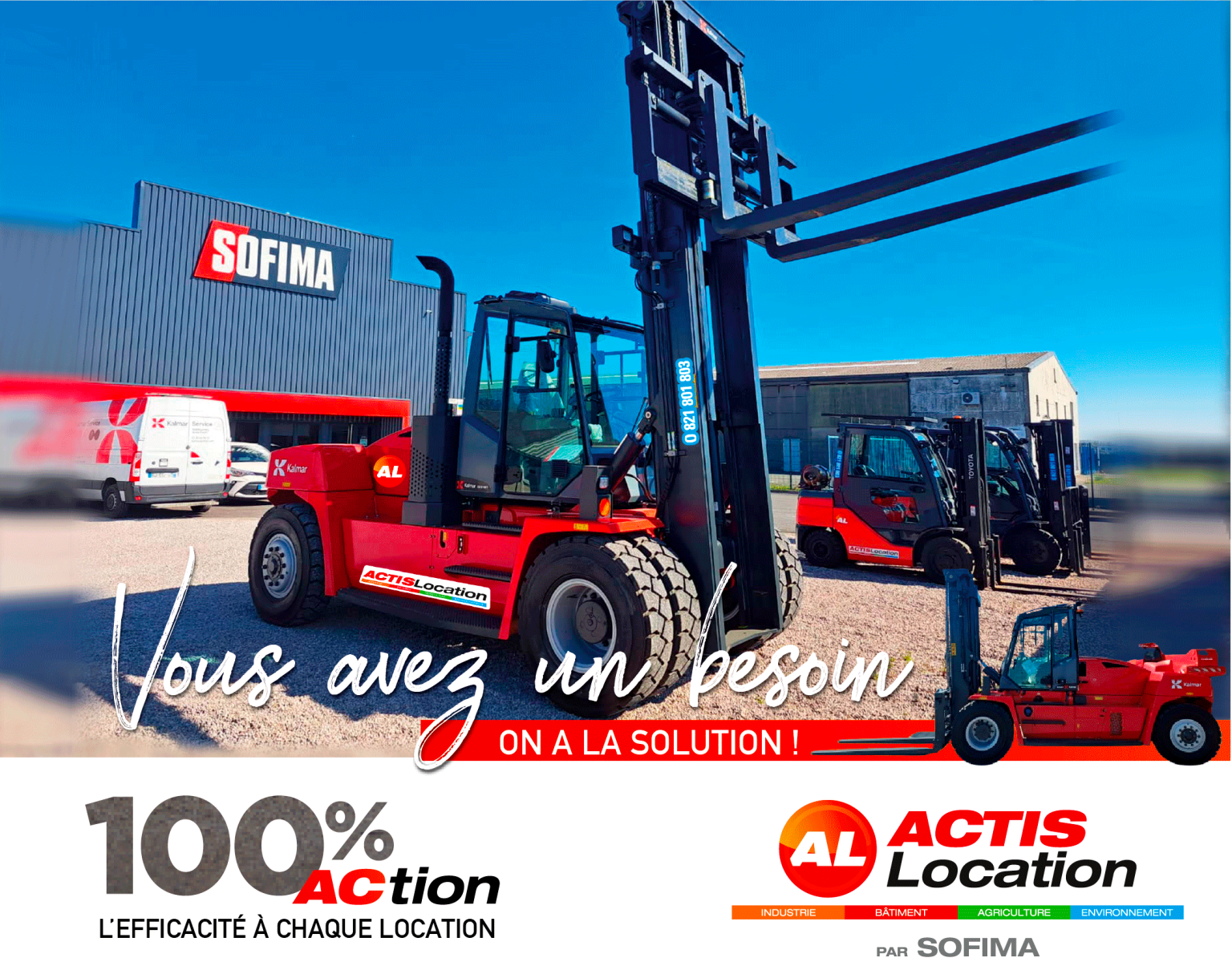 KALMAR 16 tonnes, chariot gros tonnage à louer chez ACTIS Location