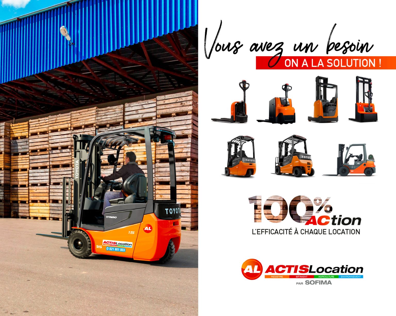 Chariots de manutention ACTIS Location pour centre de formation