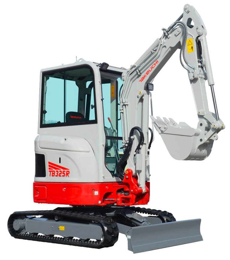 Takeuchi TB325R compacte sur chenilles vue arrière